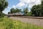 Amtrak 46 leads train 04T past MP116